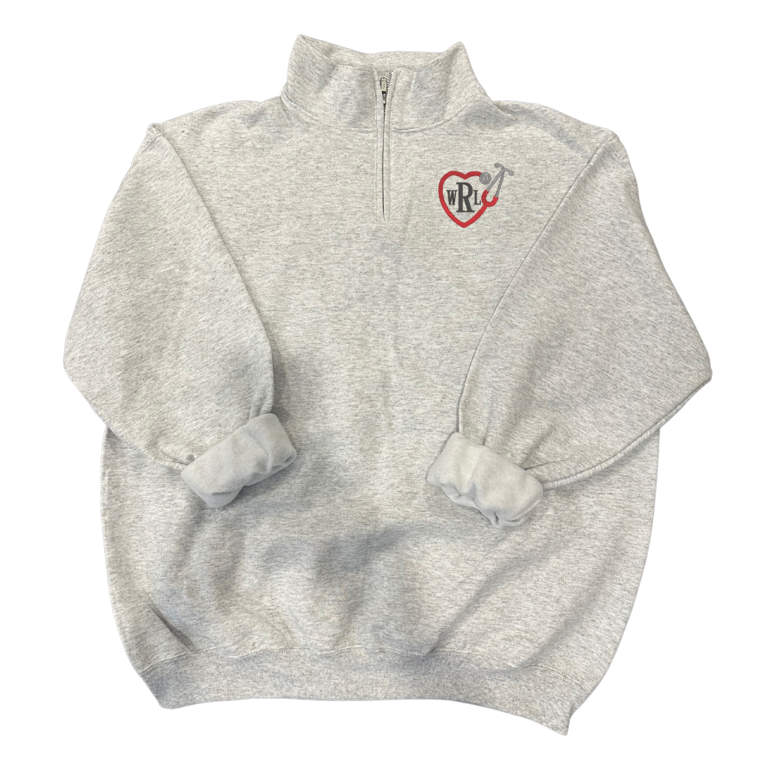 Monogrammed Heart Stethoscope Zip Pullover