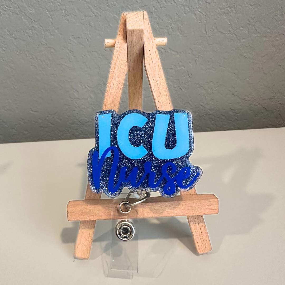 ICU Nurse Badge Reel – The Southern Nurse Craft Studio