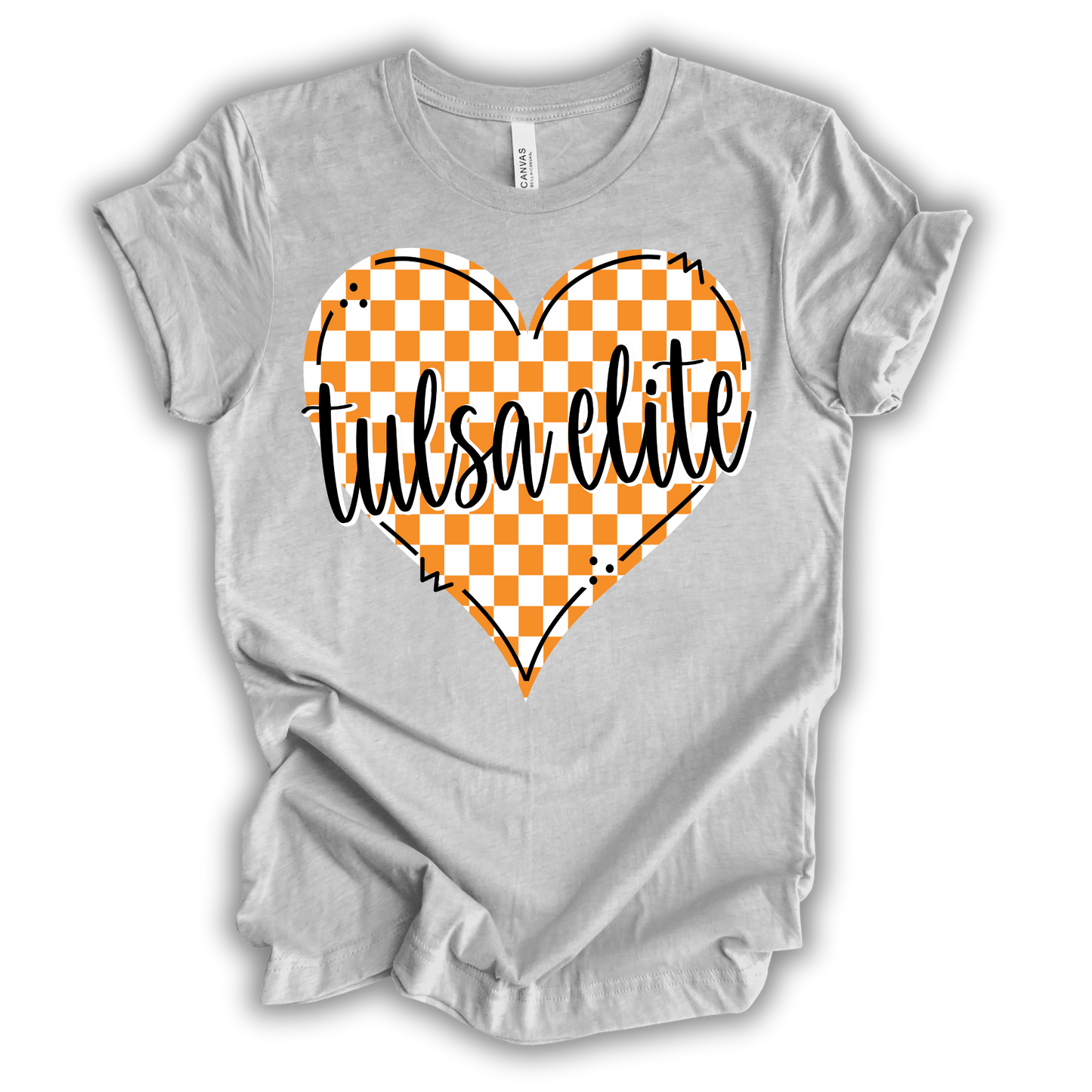 Tulsa Elite Checkered Heart