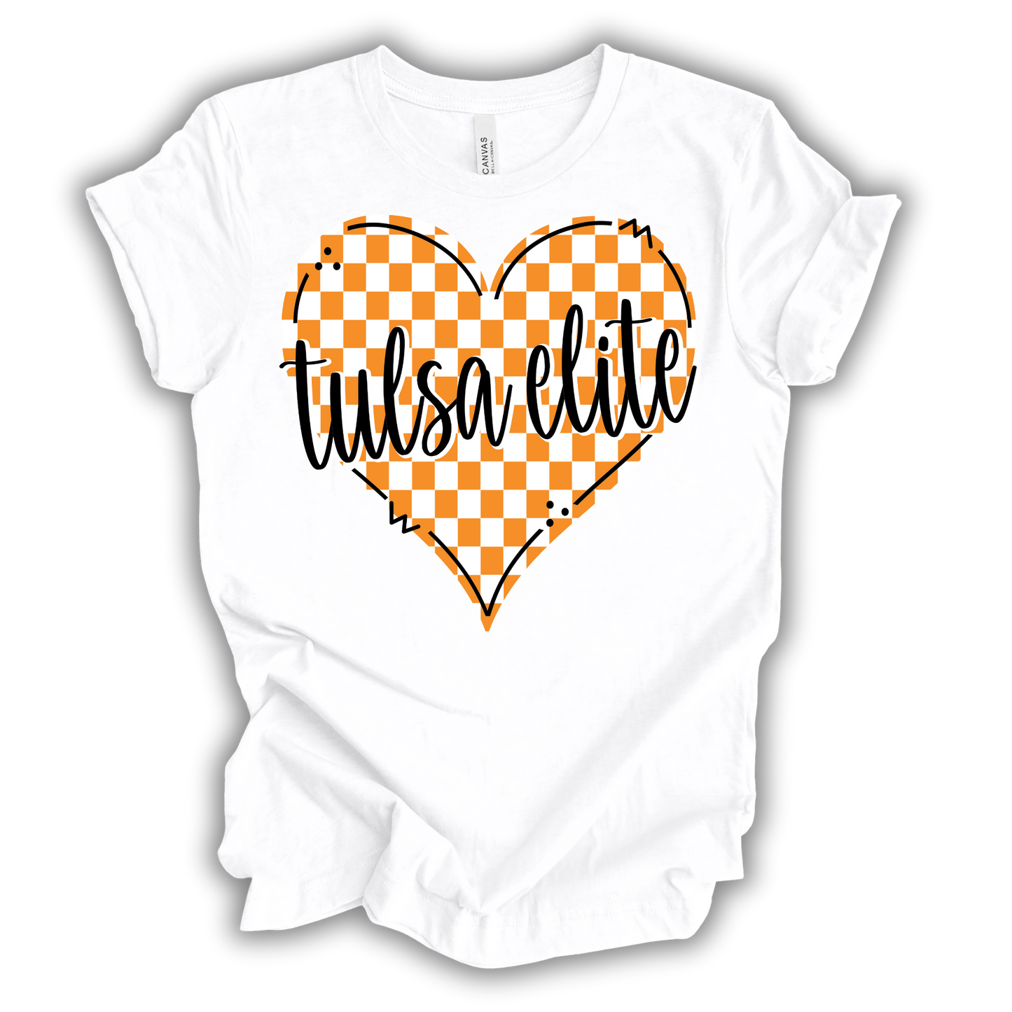 Tulsa Elite Checkered Heart