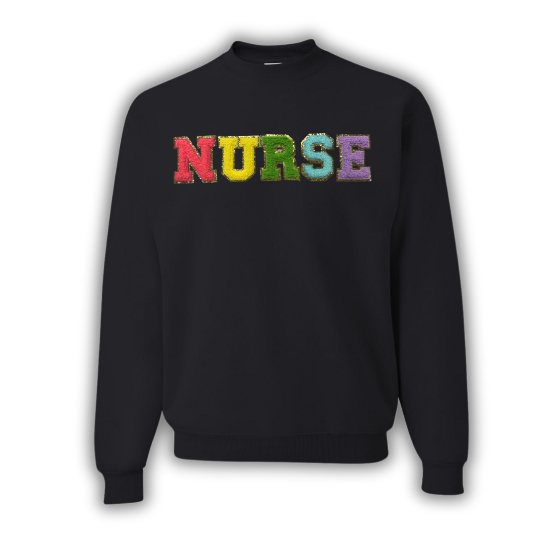 Nurse Chenille Patch Crewneck