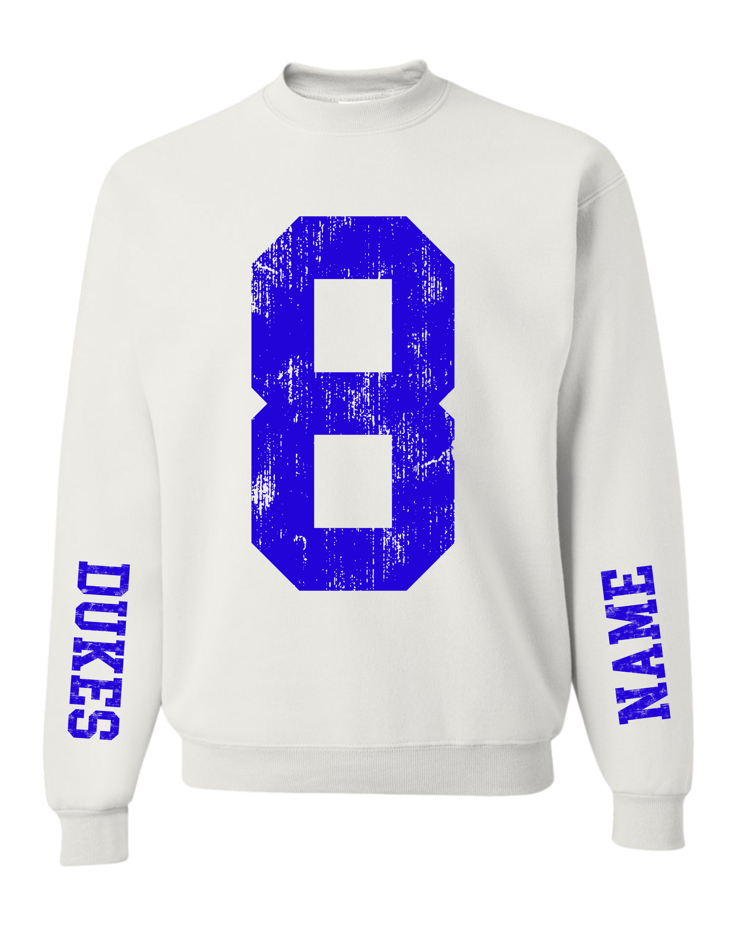 Custom Dukes Varsity Number Sweatshirt