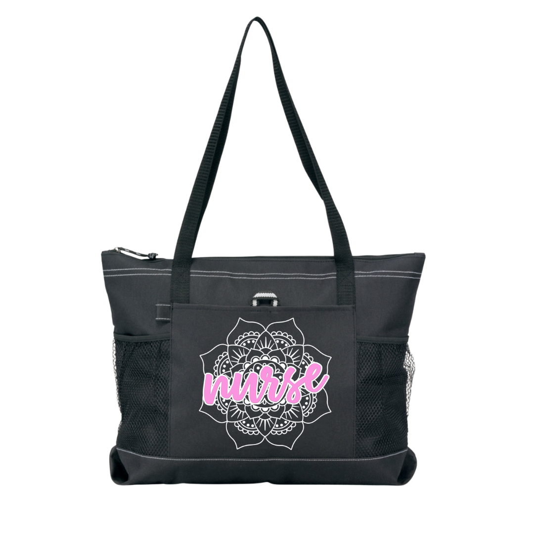 Floral Nurse Tote Bag
