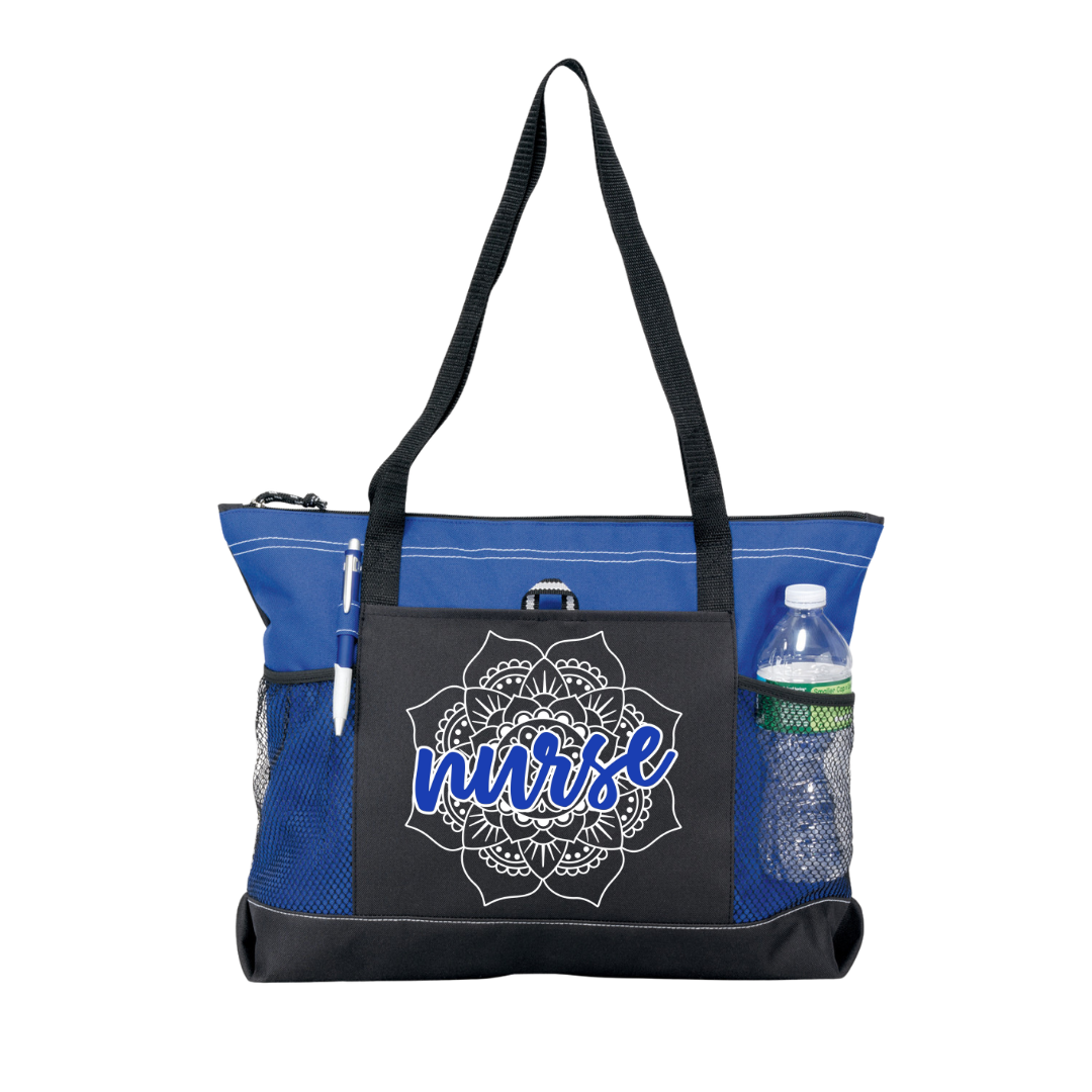 Floral Nurse Tote Bag