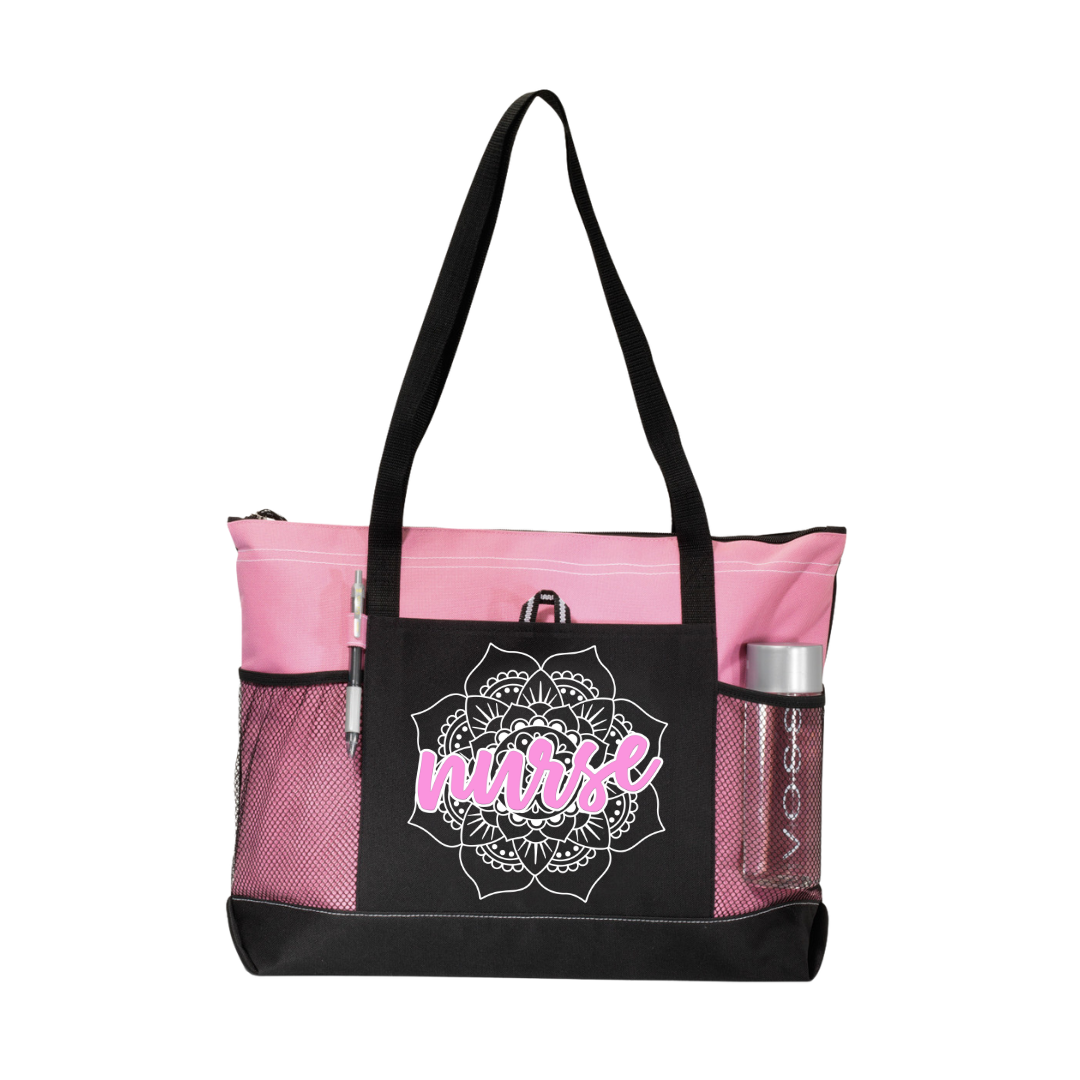 Floral Nurse Tote Bag