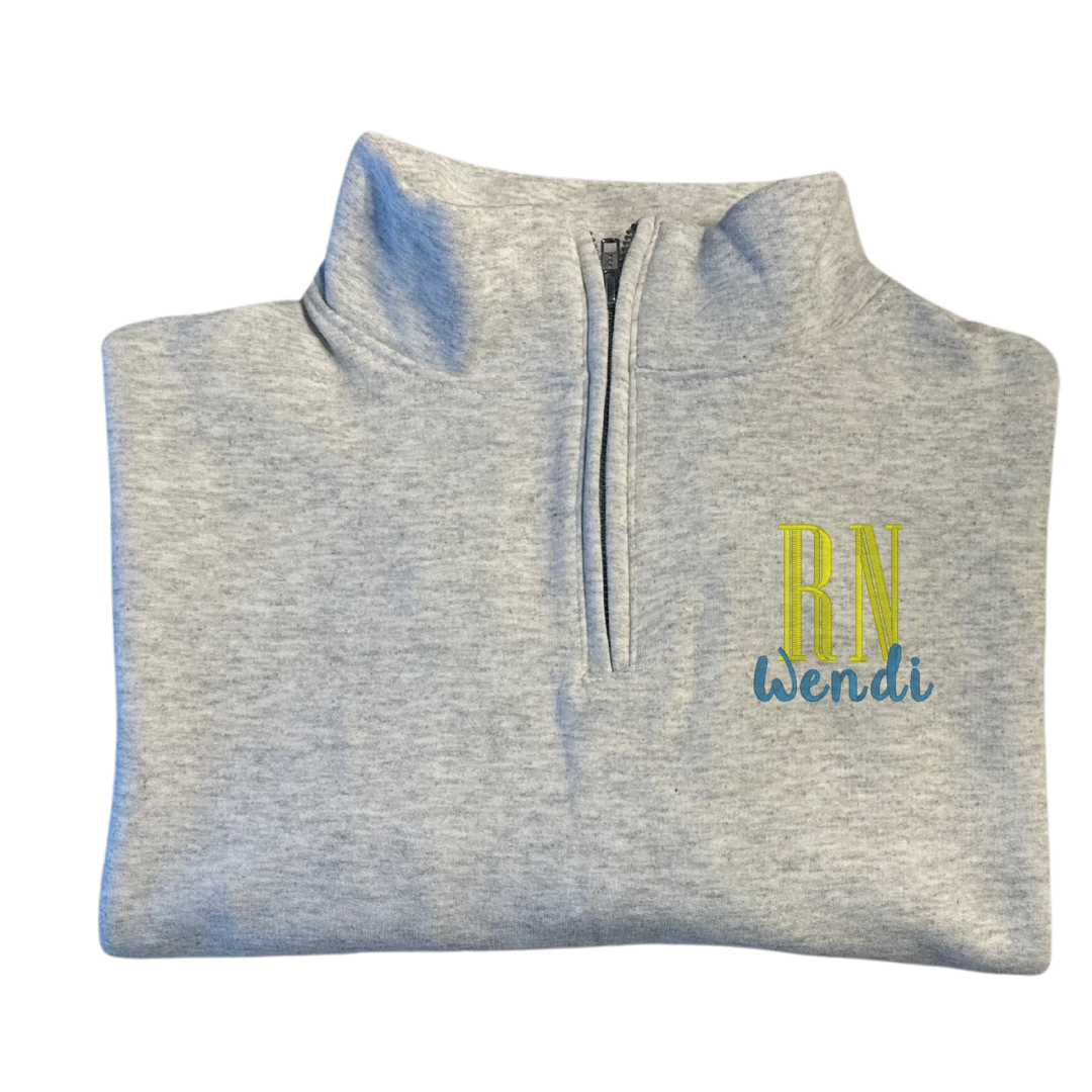 Personalized Nurse Zip Pullover