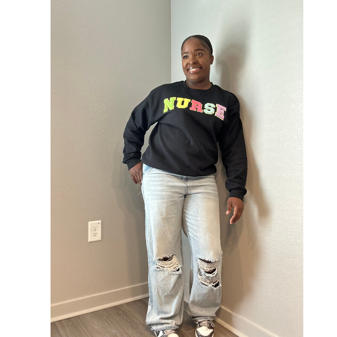 Nurse Chenille Patch Crewneck