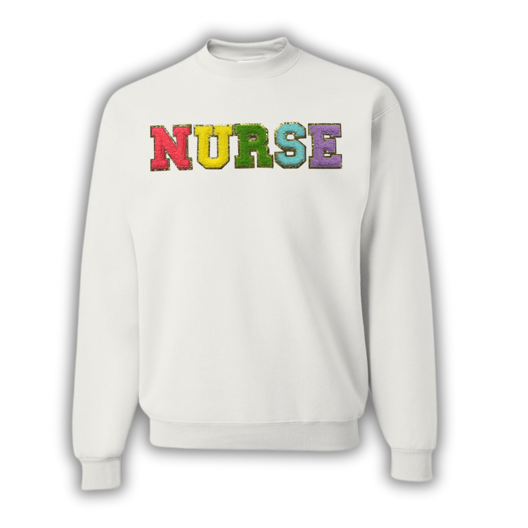 Nurse Chenille Patch Crewneck