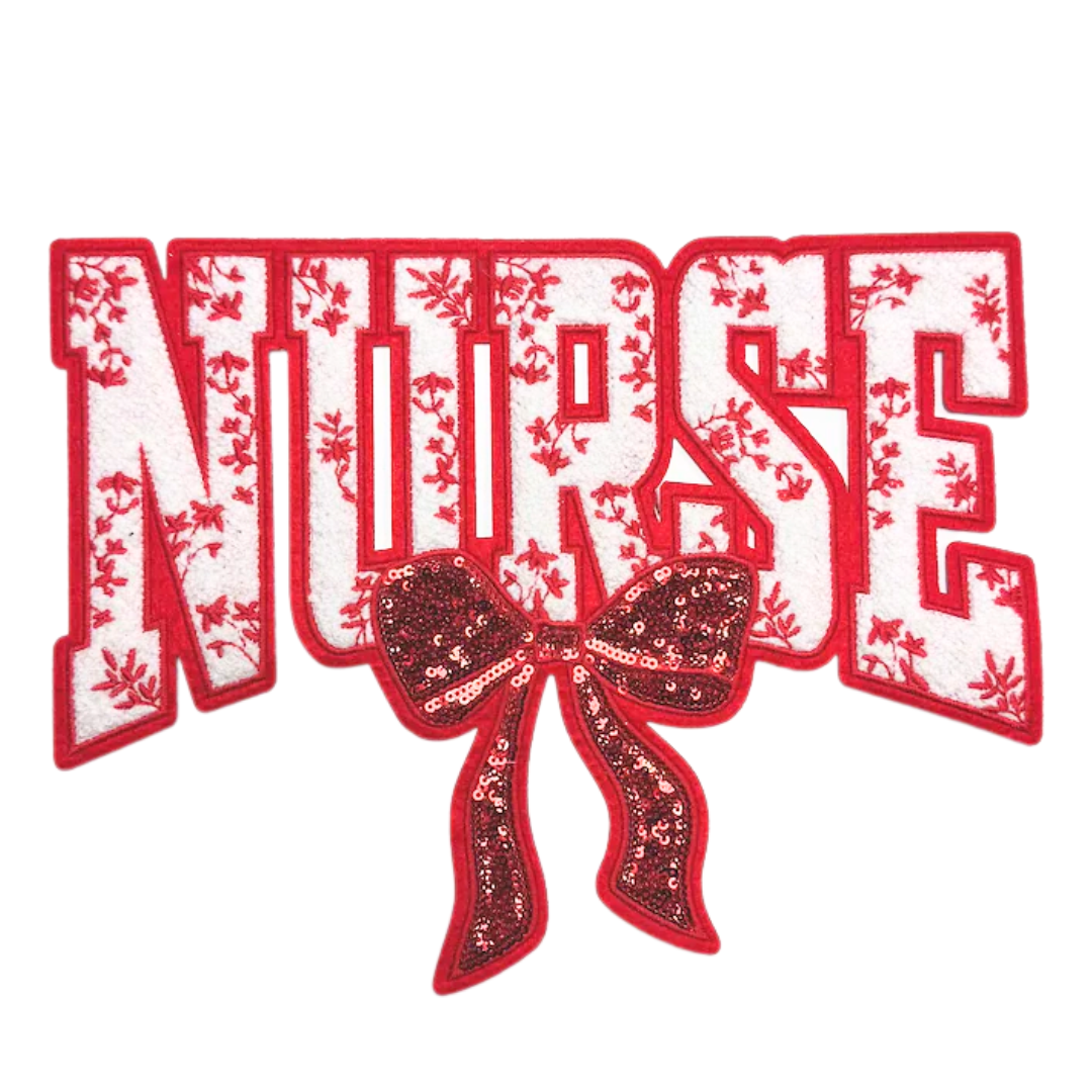 Nurse Floral & Coquette Bow Crewneck