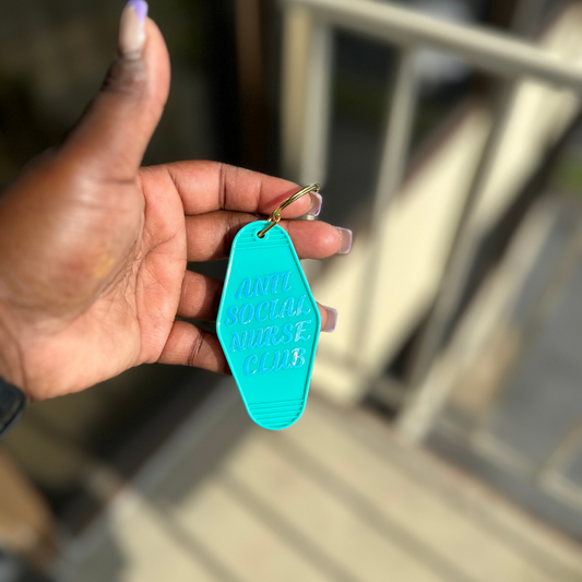 Anti Social Nurse Club Motel Keychain