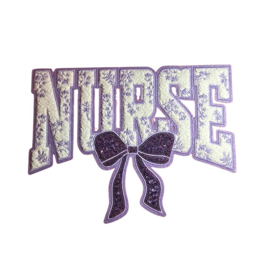 Nurse Floral & Coquette Bow Crewneck