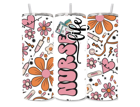 Retro Nurse Life Tumbler