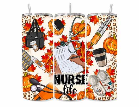 Fall Nurse Life Tumbler