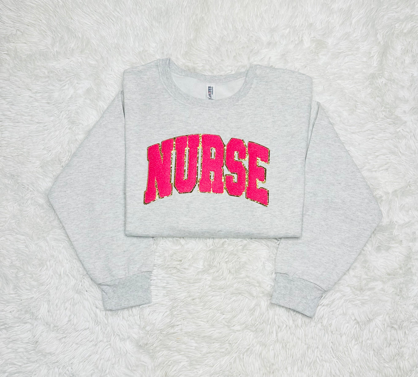 Nurse Chenille Patch Crewneck