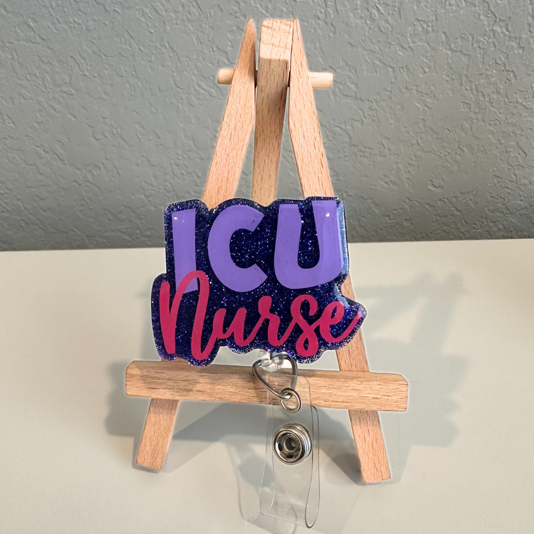 ICU Nurse Badge Reel – The Southern Nurse Craft Studio
