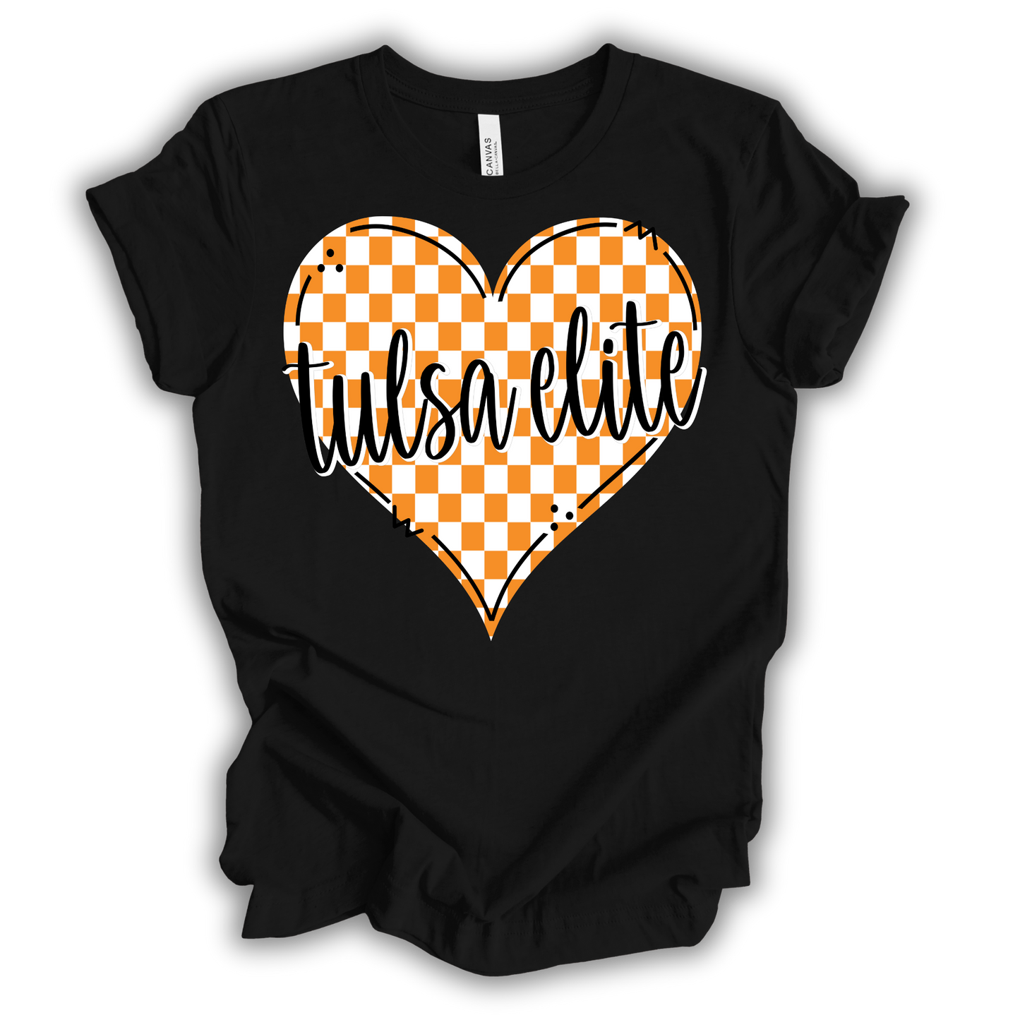 Tulsa Elite Checkered Heart