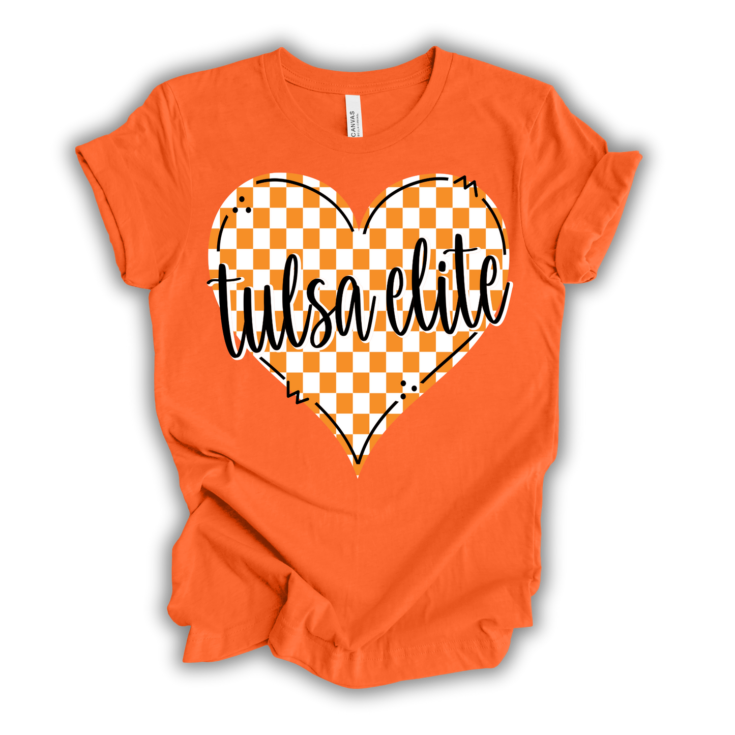 Tulsa Elite Checkered Heart