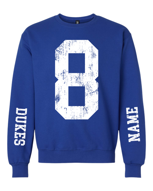 Custom Dukes Varsity Number Sweatshirt