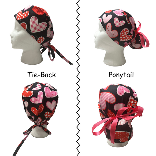 Valentine Hearts Scrub Hat