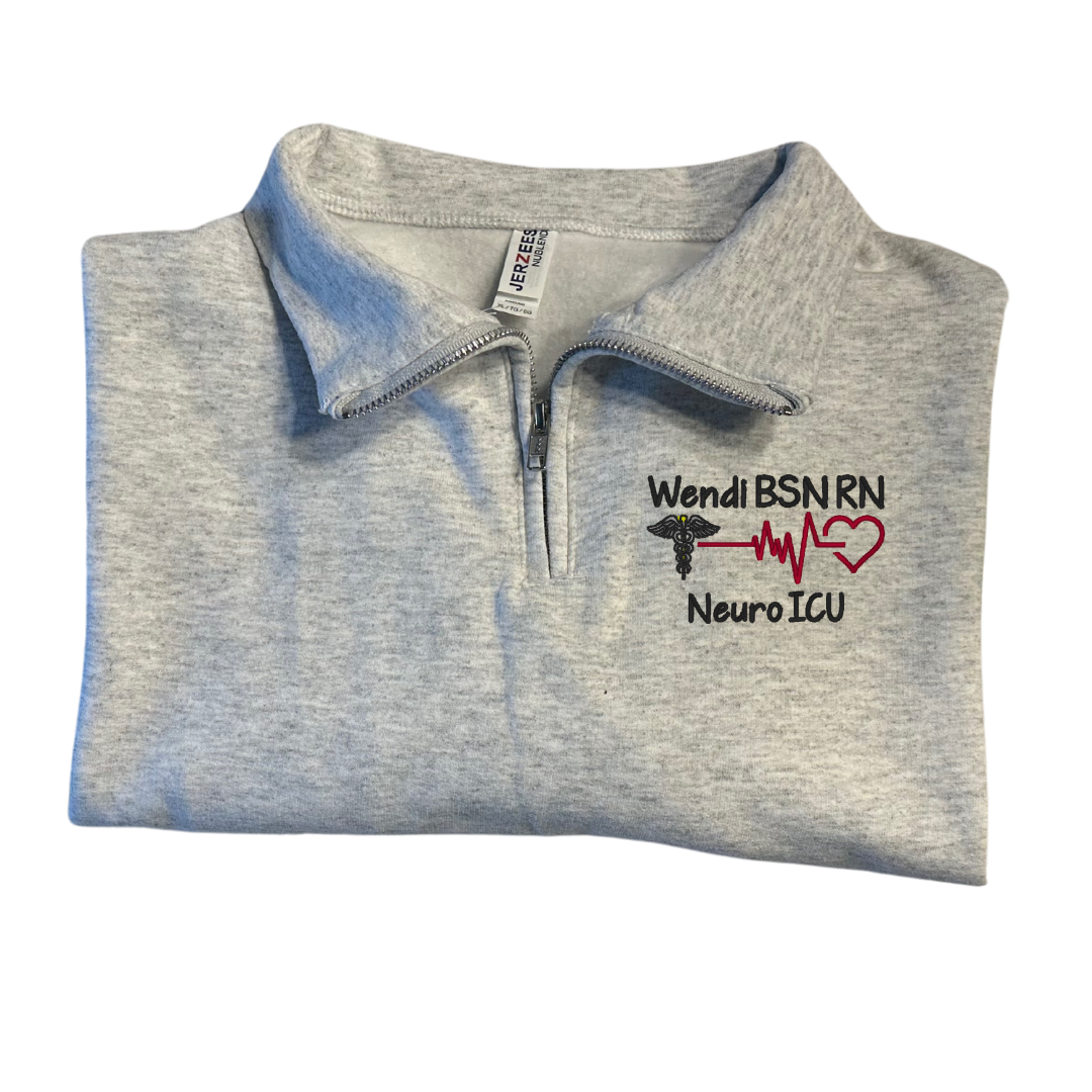 Custom Medical Zip Pullover